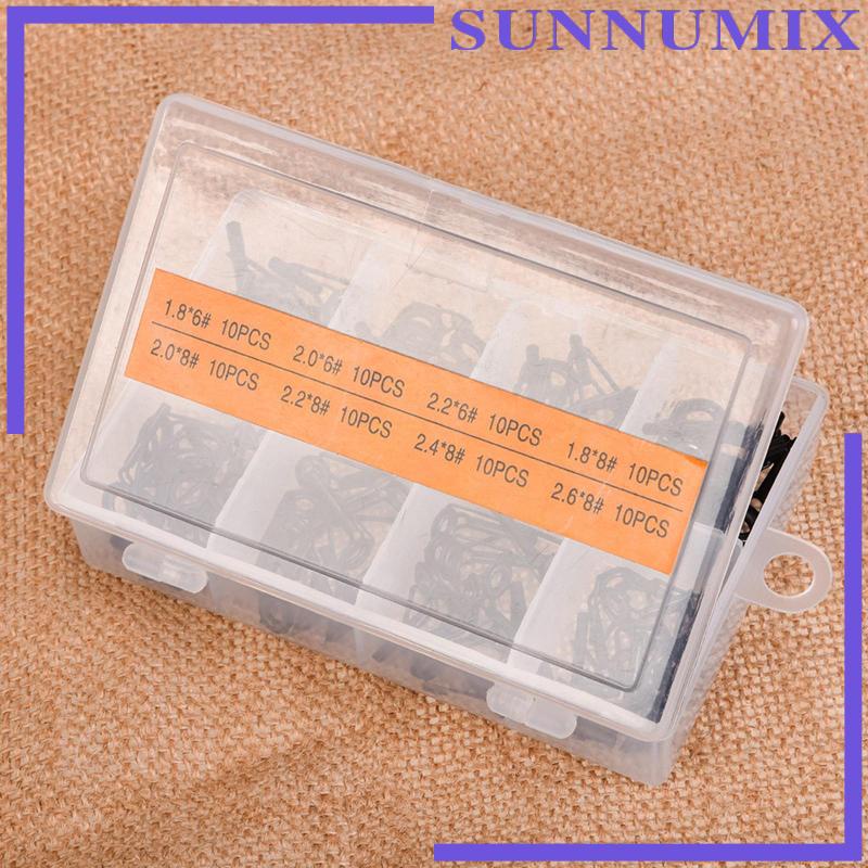 Hộp 80 Vòng Dẫn Sửa Chữa Cần Câu Cá Bằng Thép Không Gỉ