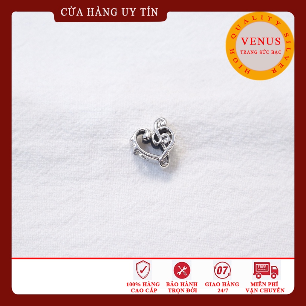 [Charm bạc 925 cao cấp] Charm bạc hình bình tưới hoa, ấm trà, mèo vẫy tay, nốt nhạc- Mã sản phẩm VENUSS11
