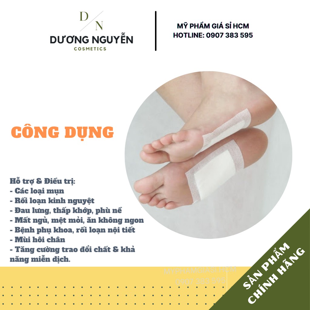 10 Miếng Dán Chân Thải Độc Detox Lanna Foot Patch