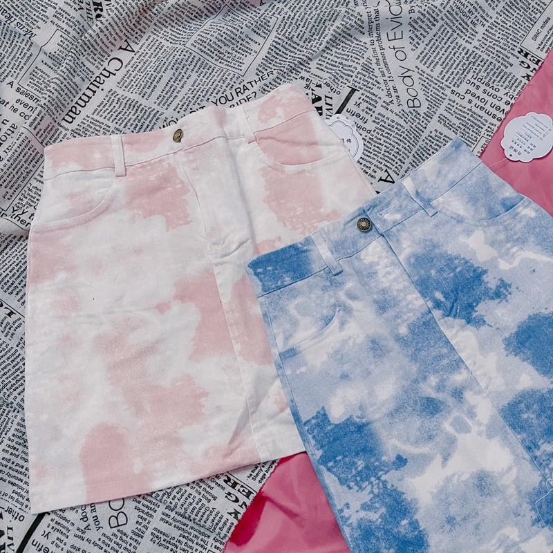 [ 2 Màu ] Chân váy jean loang bầu trời có quần trong | BigBuy360 - bigbuy360.vn