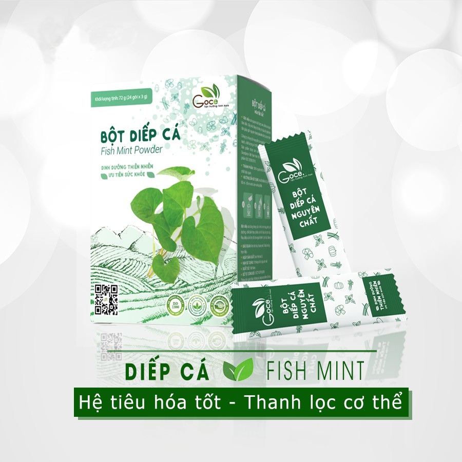 Bột diếp cá nguyên chất Goce – 72g (24 gói x 3g)