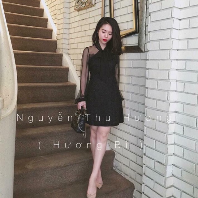 Váy dạ chữ A cực sang chảnh ạ mặc đi cưới đi chơi tiệc tùng quá hợp lý có sz S M dành cho ng từ 60kg đổ cuống cũng vừa