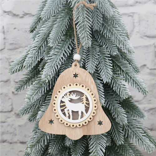Phụ Kiện Treo Trang Trí Cây Thông Giáng Sinh Bằng Gỗ