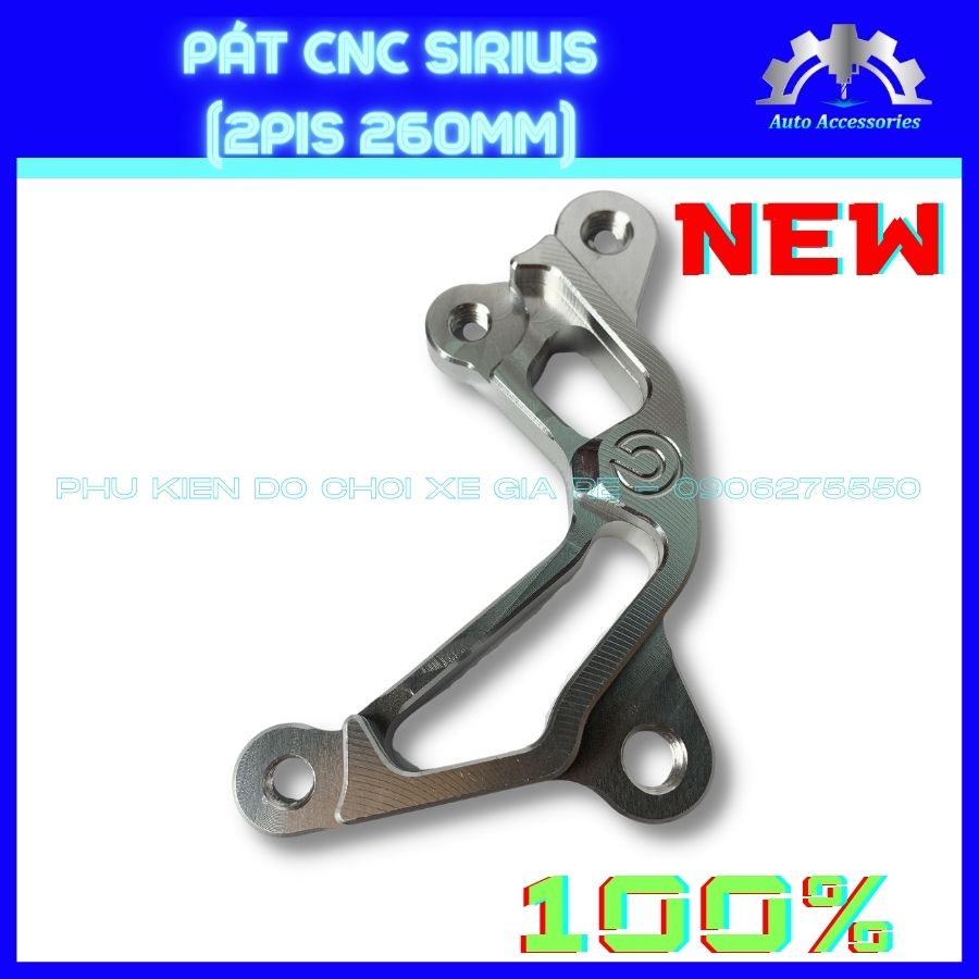 PÁT CNC - Pát Trước xe Sirius, đĩa 260mm, Heo dầu 2piston Nissin, Brcmbe, Adelin... CNC gia công tỷ mỉ, sắc xảo