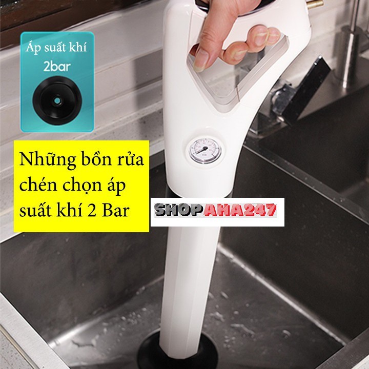 Dụng Cụ Thông Tắc Bồn Cầu, Súng tạo áp lực thông tắc bồn cầu, nhà vệ sinh đa năng cao cấp