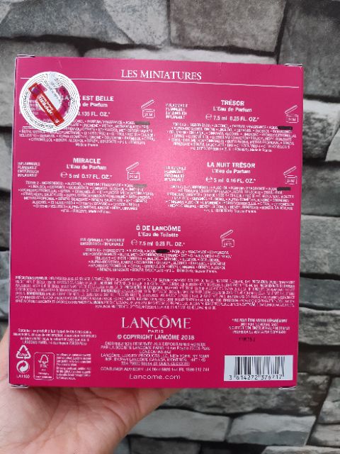 (5 chai)  Bộ 5 Chai nước hoa mini nữ  Lancôme | Thế Giới Skin Care