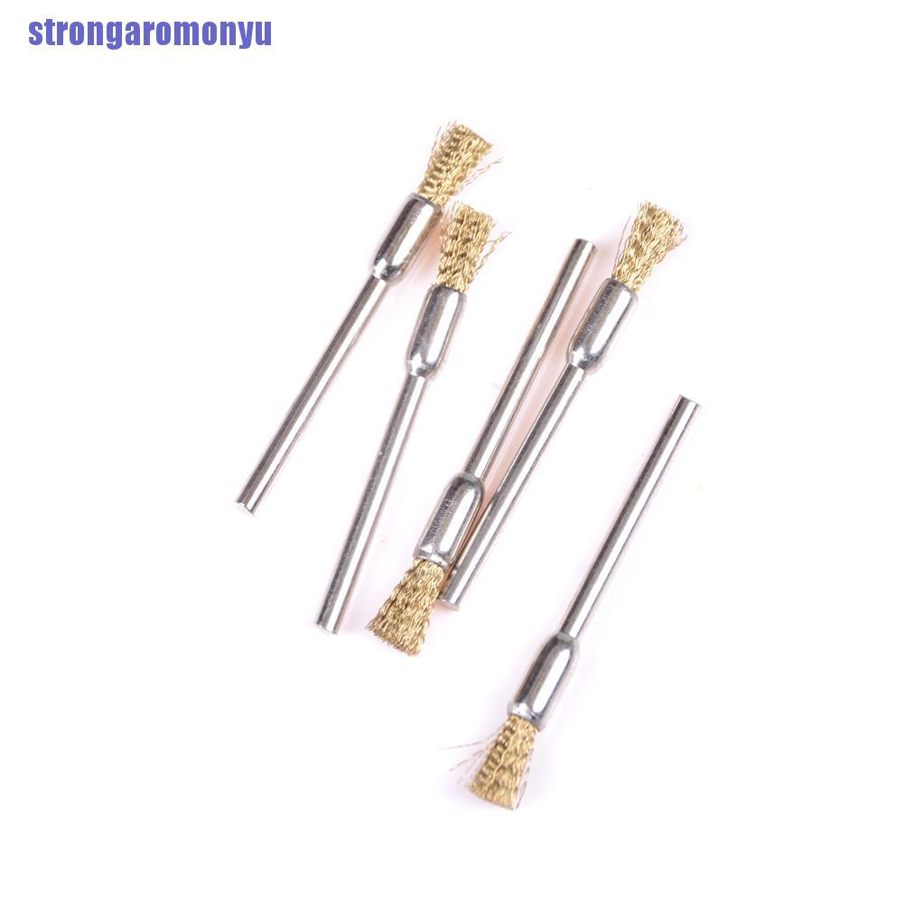 [OMO] Bộ 5 Bàn Chải Dây Đồng 3mm * 5mm Làm Sạch Đánh Bóng Xe Hơi