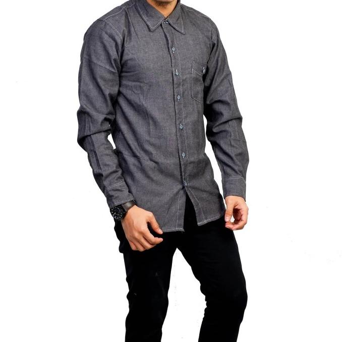 Áo Sơ Mi Denim Dài Tay Chambray (Đen) | Bán Quần Jean Levis