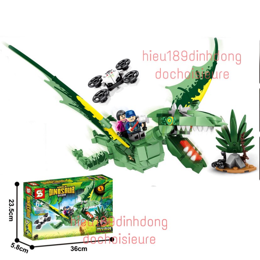 Lắp ráp xếp hình Jurassic World Dinosaur khủng long bay SY 1505A