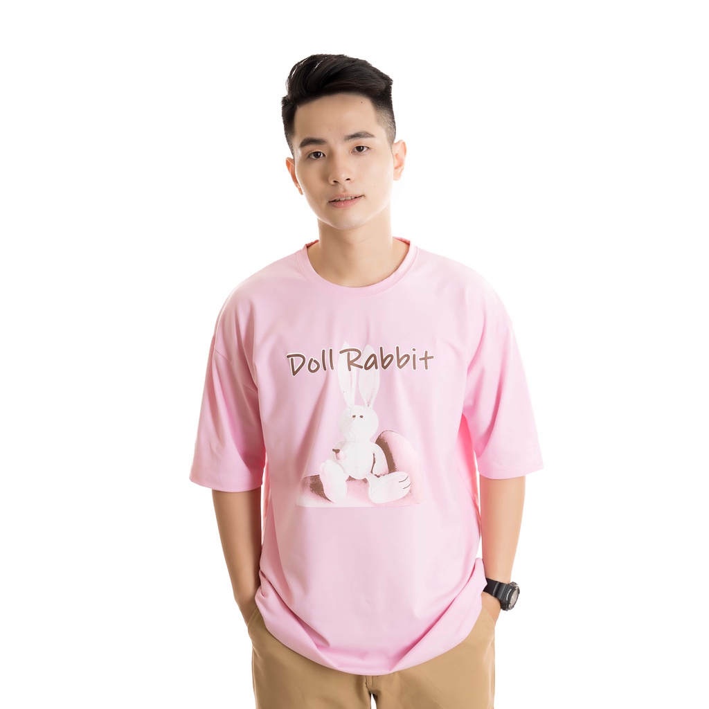 Áo thun nam nữ unisex in Doll Rabbit tay ngắn freesize form rộng TC05