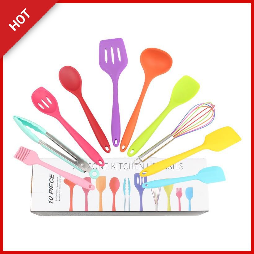 DỤNG CỤ NHÀ BẾP BẰNG SILICONE 10 CHIẾC - DỤNG CỤ NHÀ BẾP NHẬP KHẨU - DỤNG CỤ LÀM BÁNH - LILYSTORE