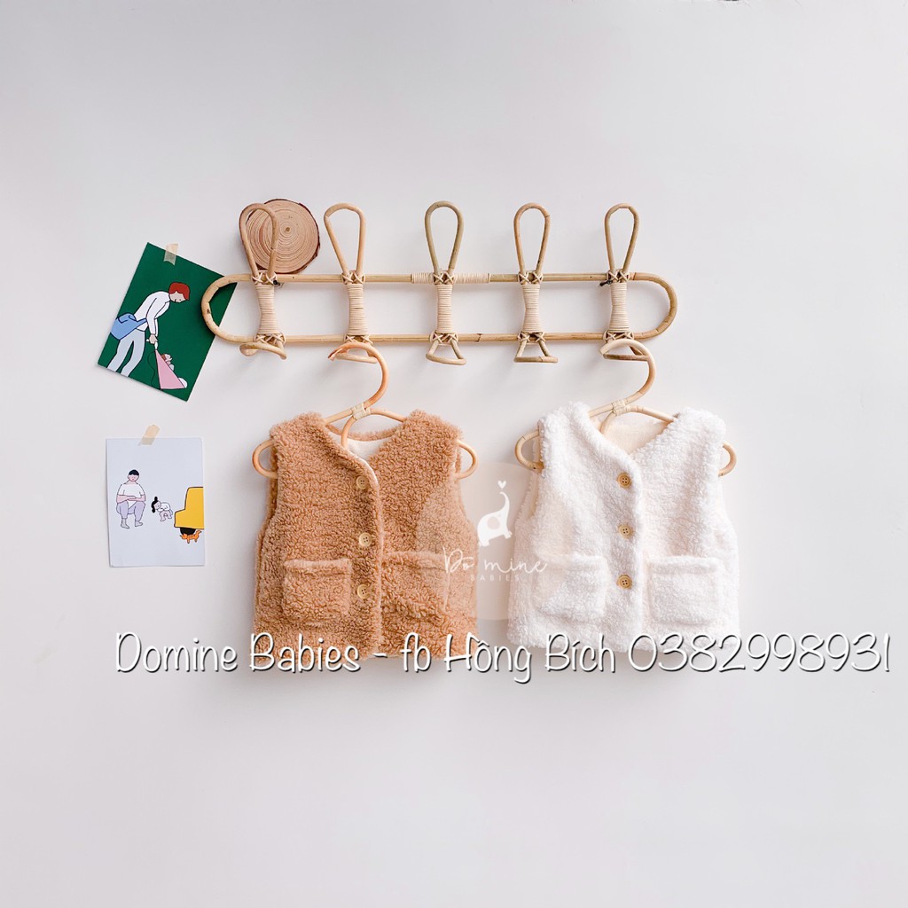 Áo gile bé trai bé gái sơ sinh lông cừu Phiên bản Hàn cho mẫu năm 2022 từ 5-15kg , 3 tháng đến 2 tuổi tiệm nhà domine