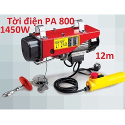 Máy tời điện PA800 20 mét trọng tải có thể nâng hạ của tời điện PA800 lên tới 800 kg công nghệ Châu Âu , công suất 1450w