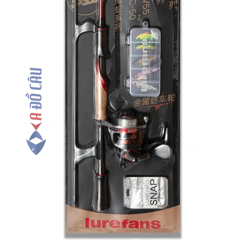 Combo bộ cần lure máy đứng LureFans full phụ kiện