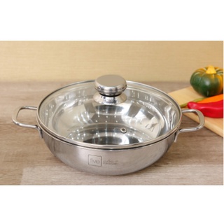 Nồi lẩu inox Fivestar 3 đáy nắp kiếng cao cấp