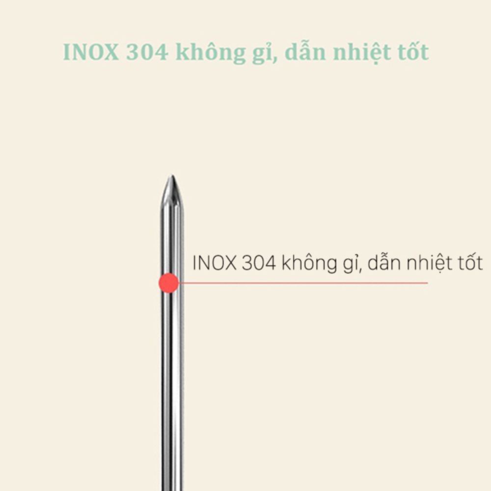 Nhiệt kế điện tử đo nước pha sữa, đo nhiệt độ nước, thức ăn độ chính xác tuyệt đối (tặng kèm pin)