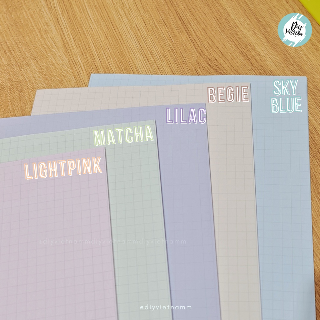GIẤY REFILL MÀU PASTEL A5, A6