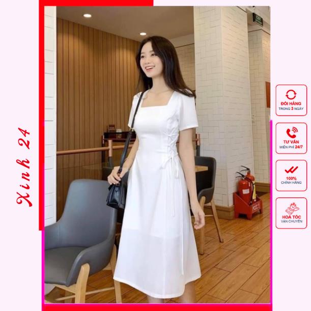 Đầm váy đan dây eo 6 màu (kèm hình thật) | BigBuy360 - bigbuy360.vn