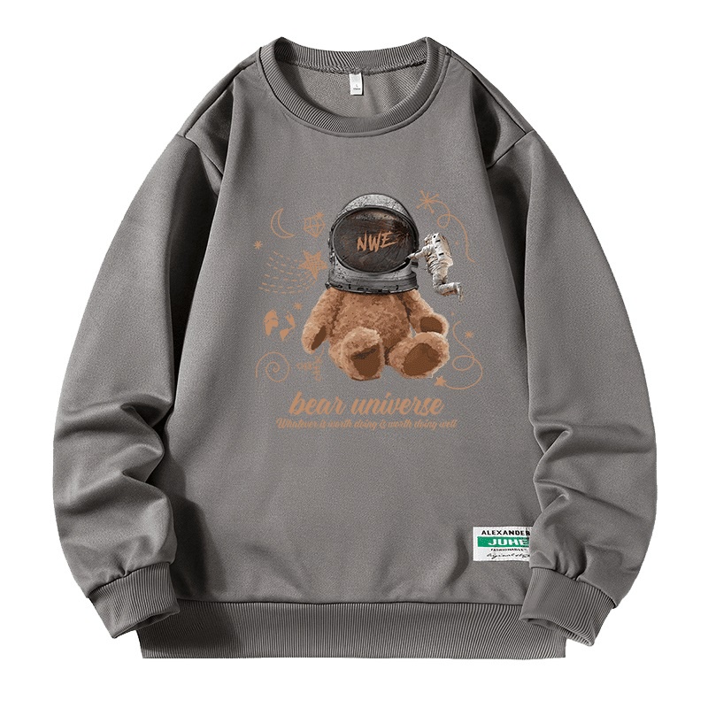 Áo Sweater Cổ Tròn Dáng Rộng In Họa Tiết Thời Trang Đường Phố 2022 Cho Nam