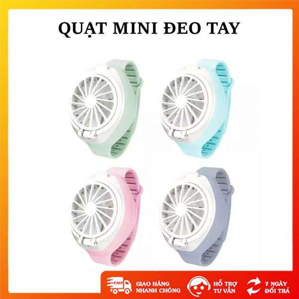 Quạt Đeo Tay Thời Trang Kiểu Đồng Hồ Mini Cổng Sạc Usb đeo tay tiện lợi dễ thương