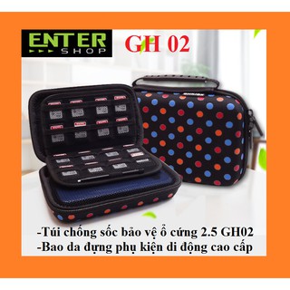 Túi chống sốc bảo vệ ổ cứng 2.5 GH02-Bao da đựng phụ kiện di động cao cấp