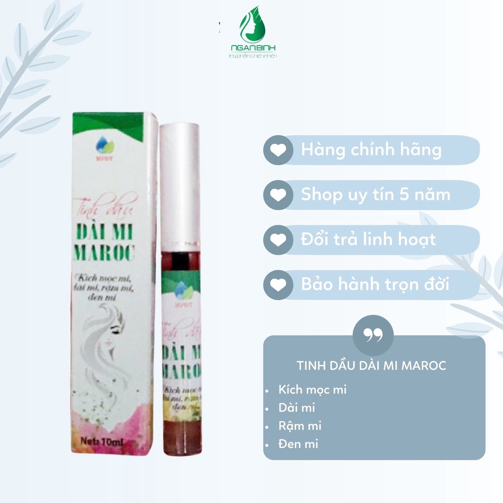 Tinh dầu dài mi Maroc dưỡng mi dài, dày đậm cho đôi mắt thêm long lanh, thu hút 10ml