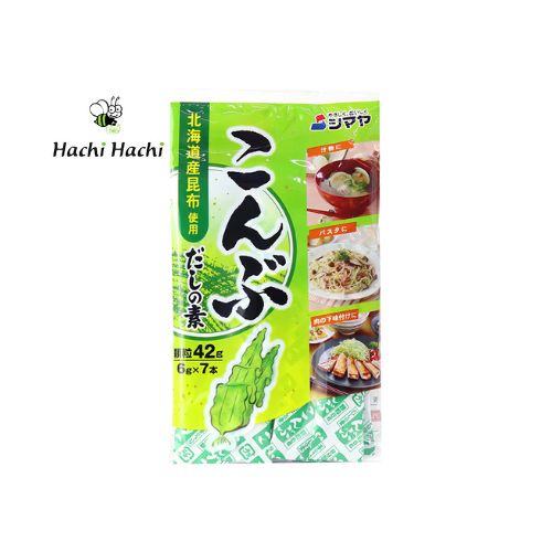 Bột nêm Dashi tảo bẹ Kombu Shimaya 42g (6g x 7gói) - Hachi Hachi Japan Shop