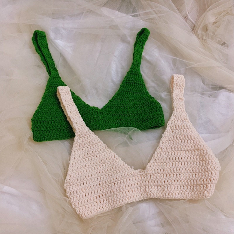 Bra Len Móc Chọn Màu - Bikini Len - Bralette Xinh Xắn - xanhlanhes