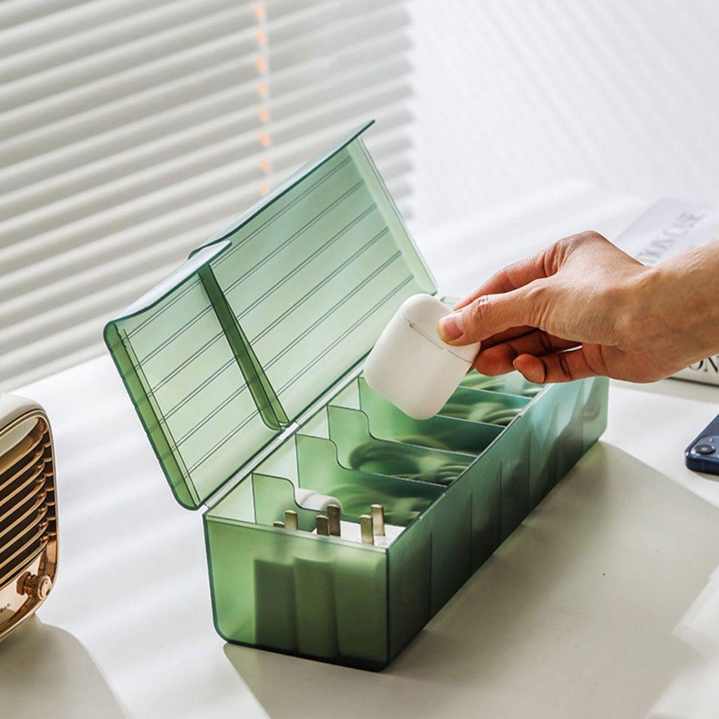 Giá Đỡ Phân Chia Dây Cáp Sạc USB Bằng Nhựa Tiện Dụng