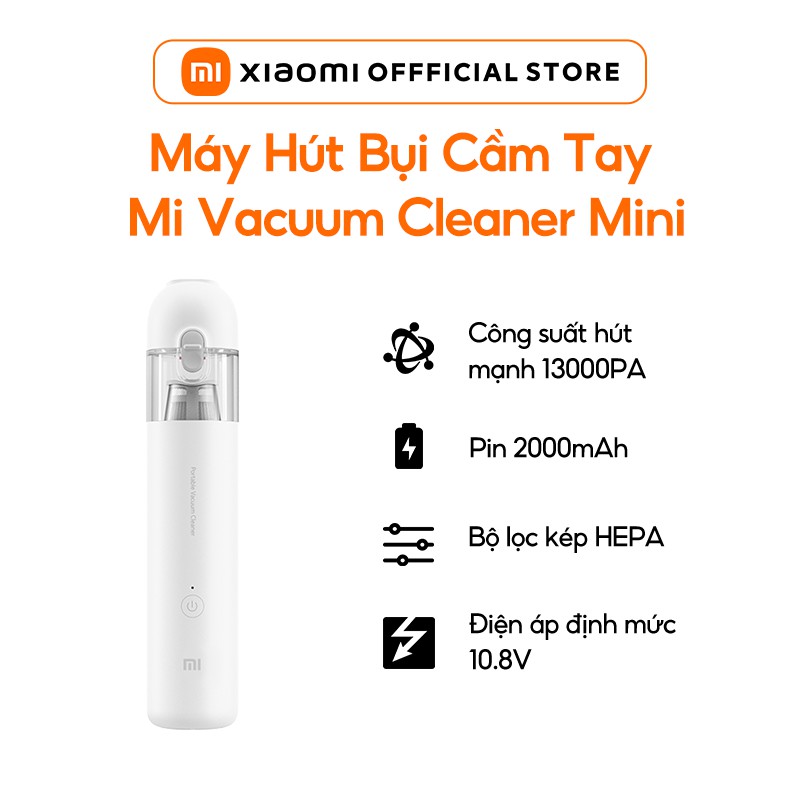 Máy Hút Bụi Cầm Tay Mini Xiaomi | Mi Vaccum Cleaner Mini Công suất 120W  | Hàng chính hãng | Bảo hành 12 tháng