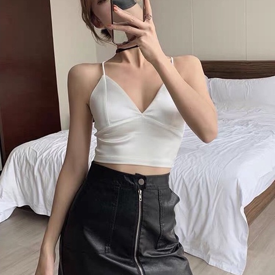 Áo lót bra nữ lụa bản to đen trắng diện vest blazer freesize cài sau nâng ngực không gọng mút mỏng hàn quốc Yly285