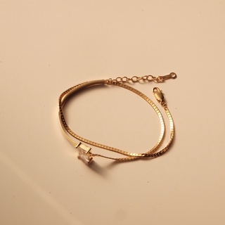 Lắc tay bạc 925 mạ vàng 18k - 021