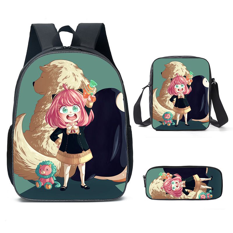 New 3pcs set Spy X Family School Bag Yor Forger Anya Pencil Case Students Kids Backpack gift