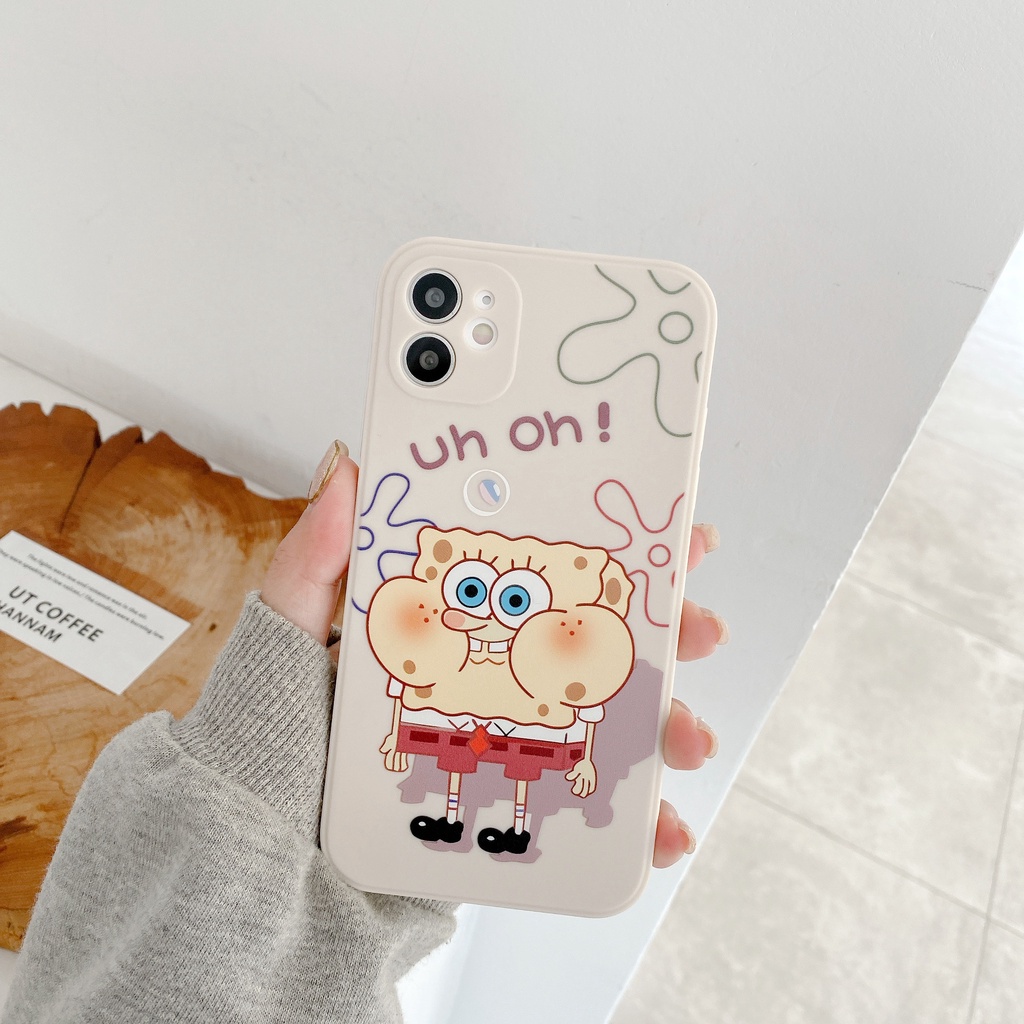Ốp Điện Thoại TPU Mềm Chống Sốc In Hình SpongeBob Hoạt Hình Cho iPhone 14 13 12 11 Pro MAX X XR XS MAX 8 7 6 6s Plus SE 2020