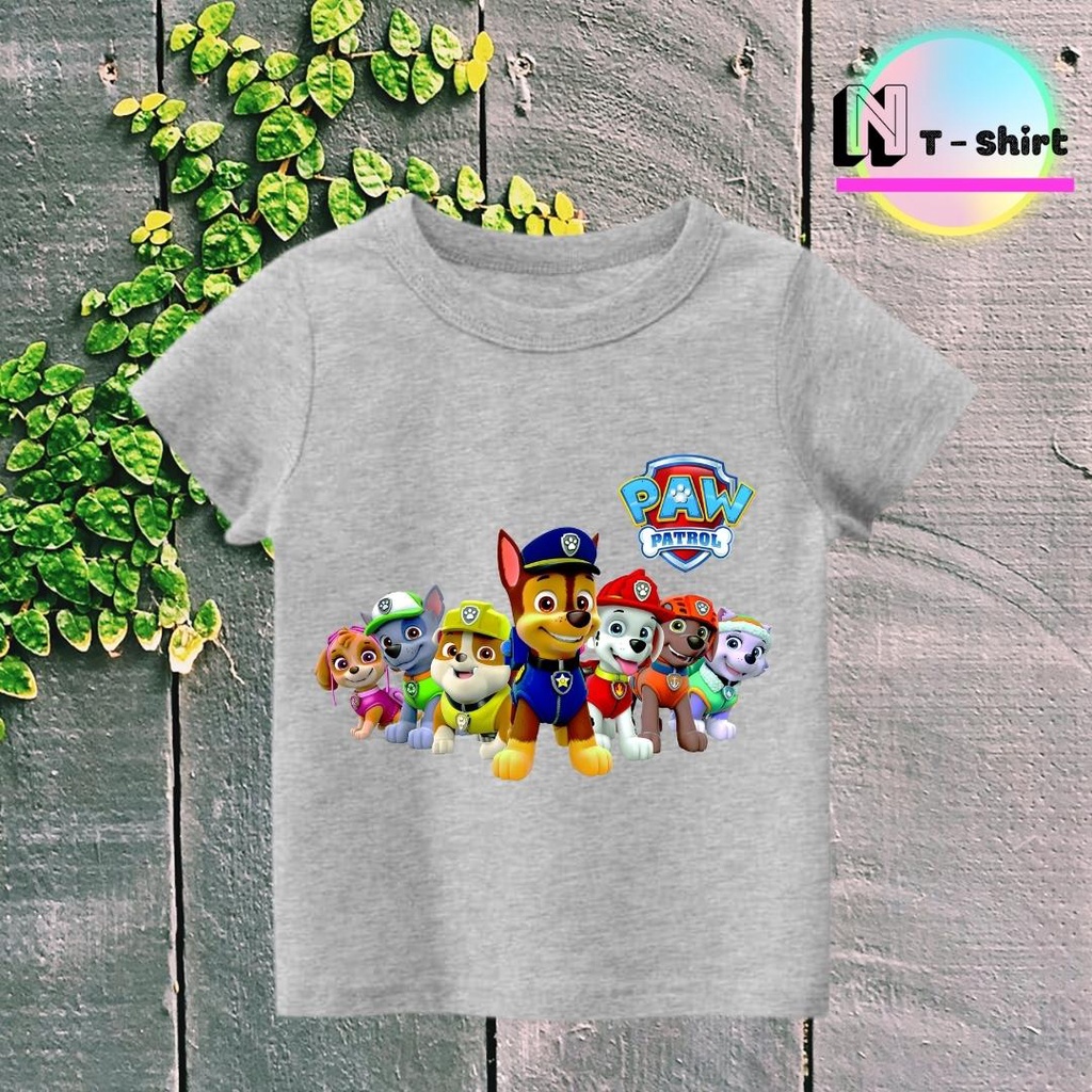 Áo thun bé trai và bé gái in hình Đội chó cứu hộ Paw Patrol, Áo cotton xịn mặc mát thoải mái NTshirt 01