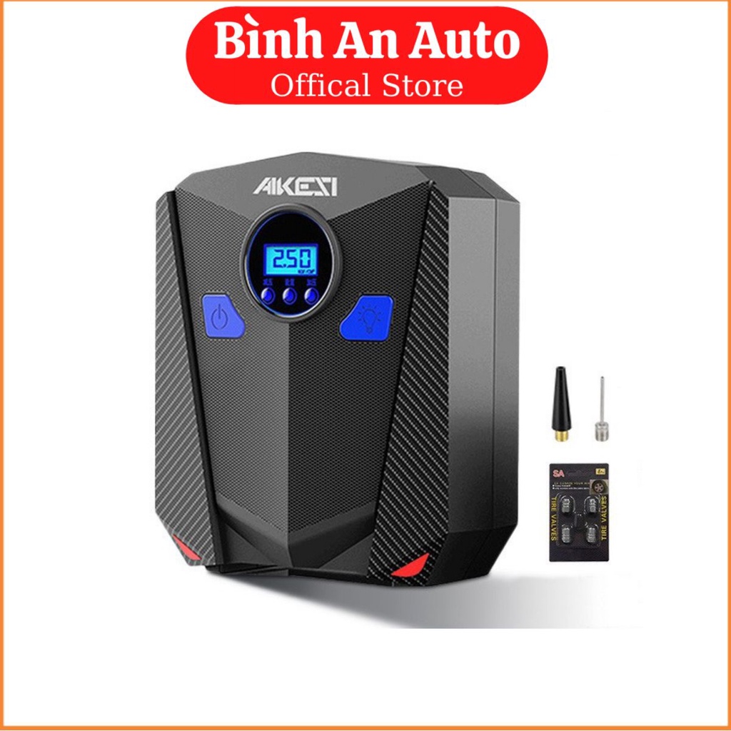 Bơm lốp ô tô, xe hơi tự ngắt - Bơm lốp điện tử chính hãng AIKESI - Bình An Auto