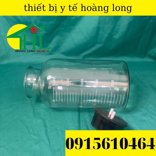Bình Thủy Tinh Đựng Dịch Cho Máy Hút Dịch 2 Bình Yuwell 7A-23D, 7A-23B