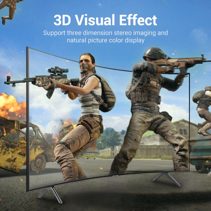 Cáp Video Vention Đầu Cắm Display Port 1.4 8K 60Hz 4K HDR Dành Cho PC Laptop TV