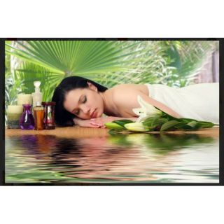 Tranh 3D dán kính 2 mặt dán quán spa