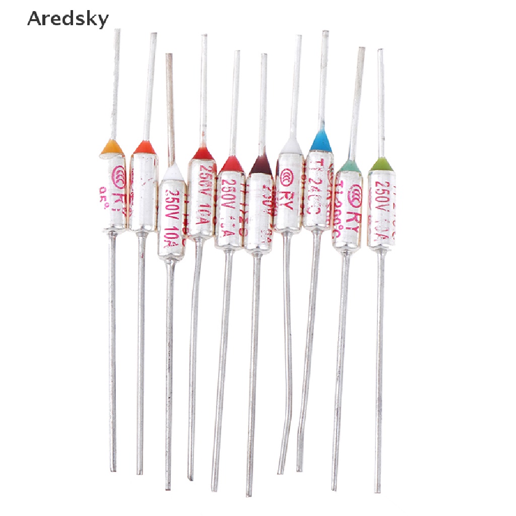 [Aredsky] 10 Chiếc 95°C / 133°C / 145°C / 157°C / 172°C / 184°C / 192°C / 200°C / 216°C / 240°Cầu Chì Nhiệt Bán Chạy