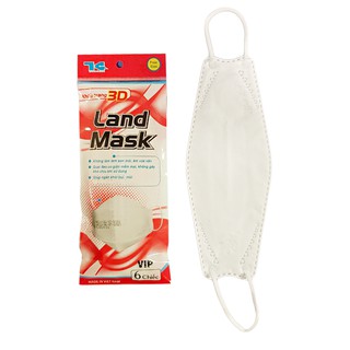 Gói 6 chiếc Khẩu trang kháng khuẩn 3D LAND MASK phong cách Hàn quốc