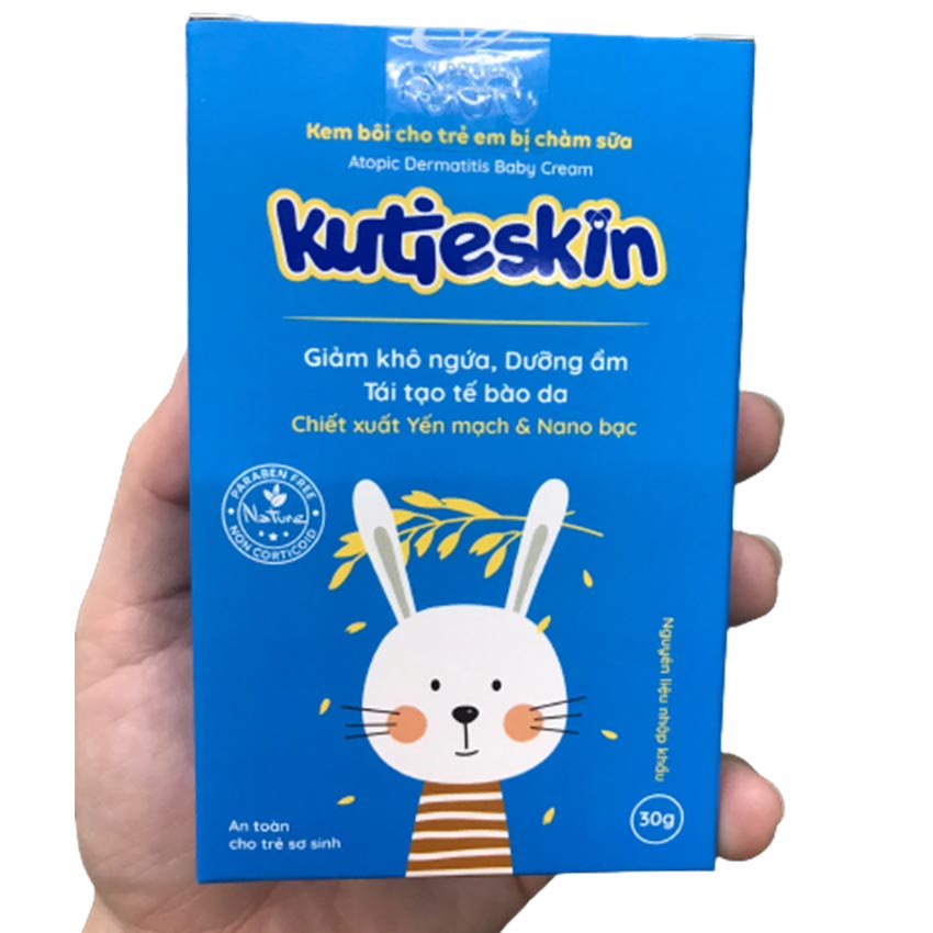 Kem bôi Kutieskin hỗ trợ trẻ bị chàm sữa và giúp dưỡng ẩm cho da , tuýp 30g , Cvspharmacy