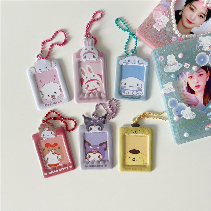 Móc Khóa Gắn Ảnh Thần Tượng Sanrio 1 Inch Chống Nước