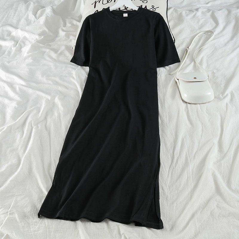 Đầm Tay Ngắn Dáng Rộng Thiết Kế Mỏng Kiểu Dáng Đơn Giản Thiết Kế Mới Thời Trang Mùa Hè Dành Cho Nữ