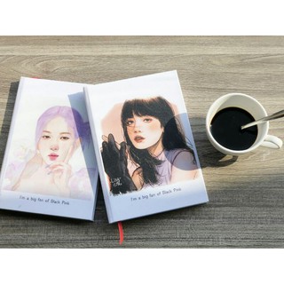 Bộ sổ tay lisa&rose black pink dễ thương - chụt store