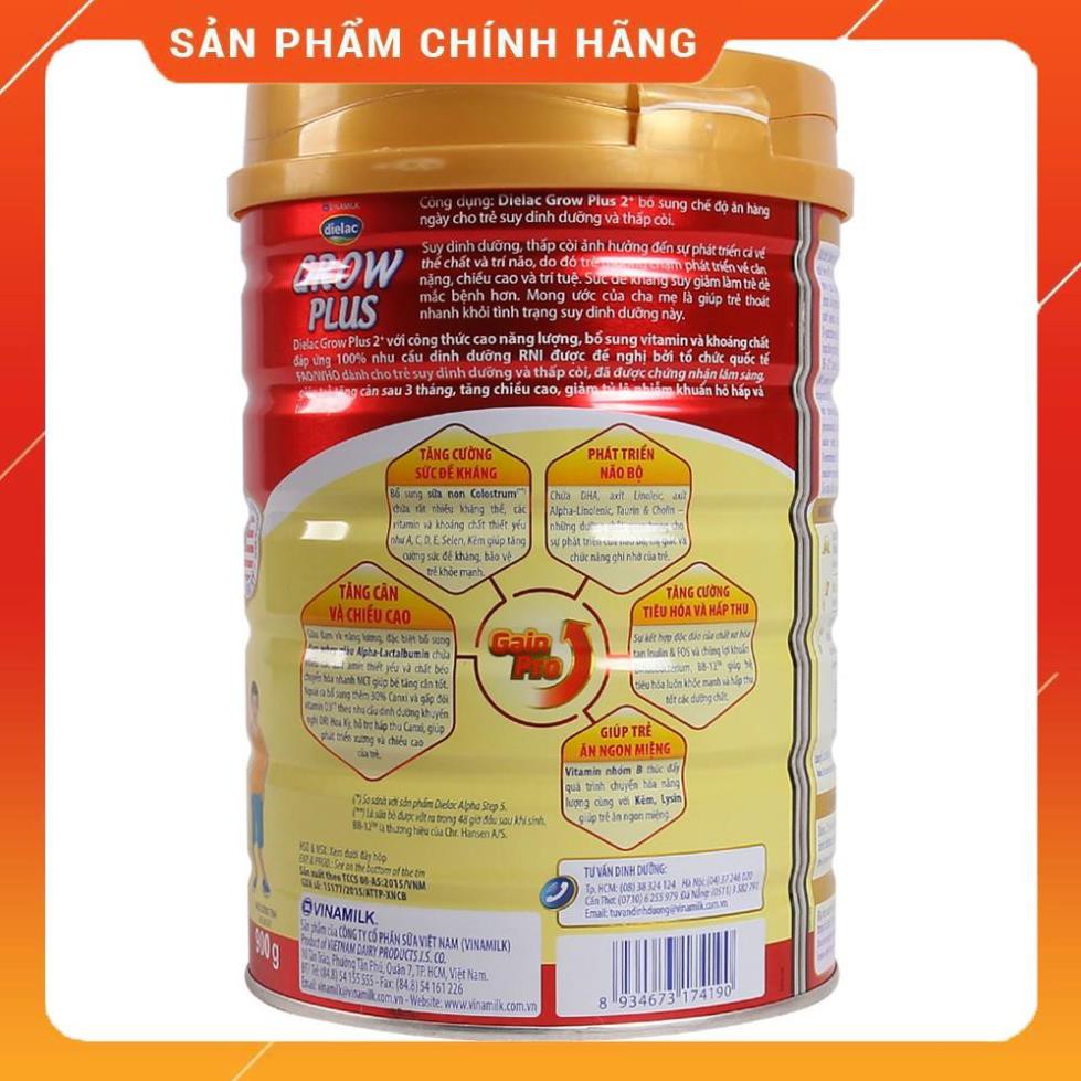 [NSX MỚI] Sữa Bột Dielac Grow Plus Đỏ 1+ 900g Vinamilk