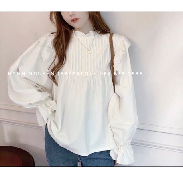 Áo sơ mi bánh bèo cực xinh