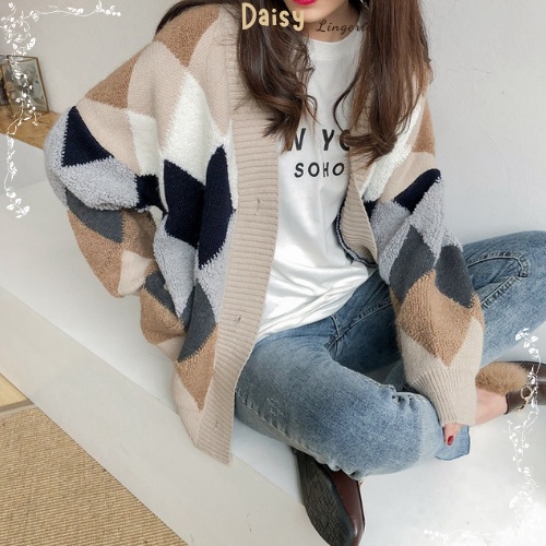 [SP Tốt,Hỏa Tốc] Áo Khoác Cardigan Len Caro Áo Len Dài Tay Form Rộng Phong Cách Basic - Mã AOL018