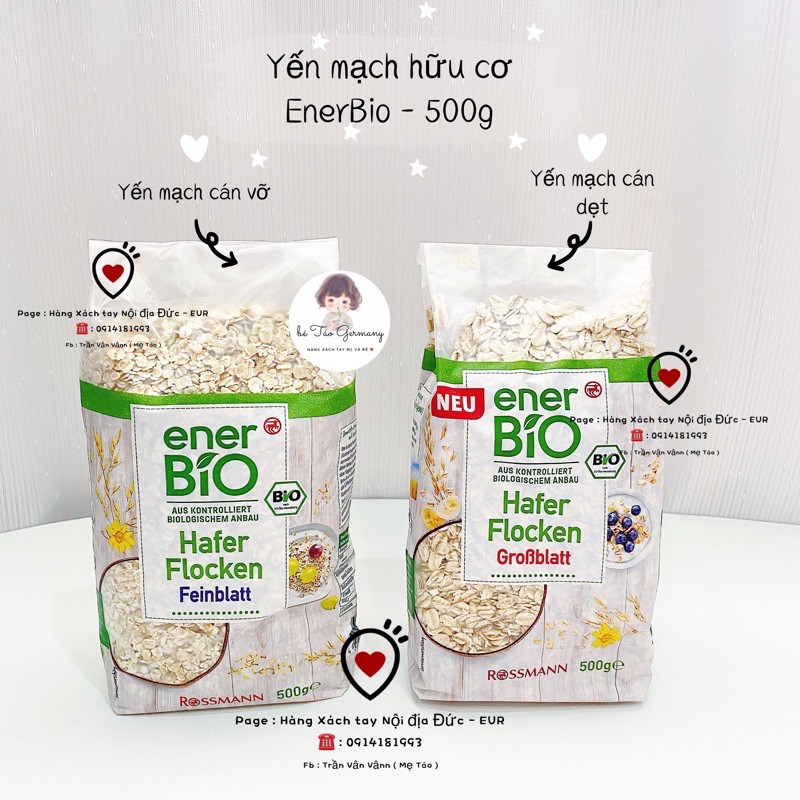 YẾN MẠCH HỮU CƠ EnerBio - 500g