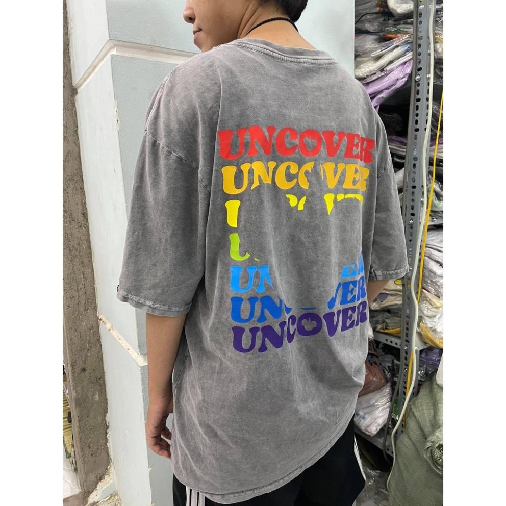 Áo thun UNCOVER 7 màu áo thun wash tee Xám full tag nam nữ TAHAYA shop